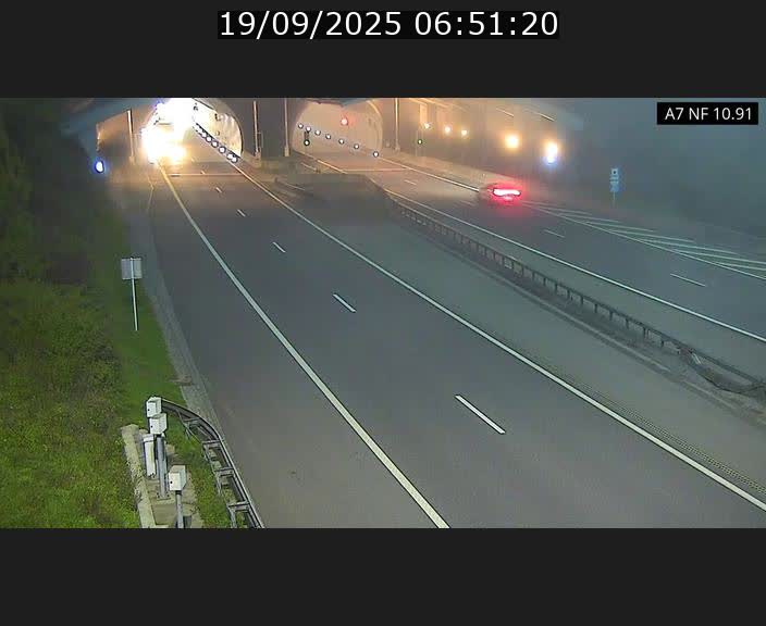 Caméra trafic Luxembourg - A7, Tunnel Gousselerbierg, entrée sud, direction Mersch