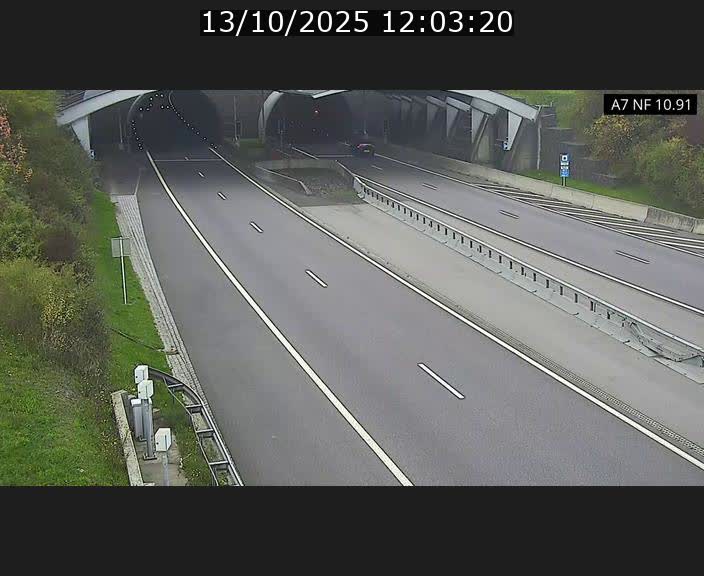 Caméra trafic Luxembourg - A7, Tunnel Gousselerbierg, entrée sud, direction Mersch