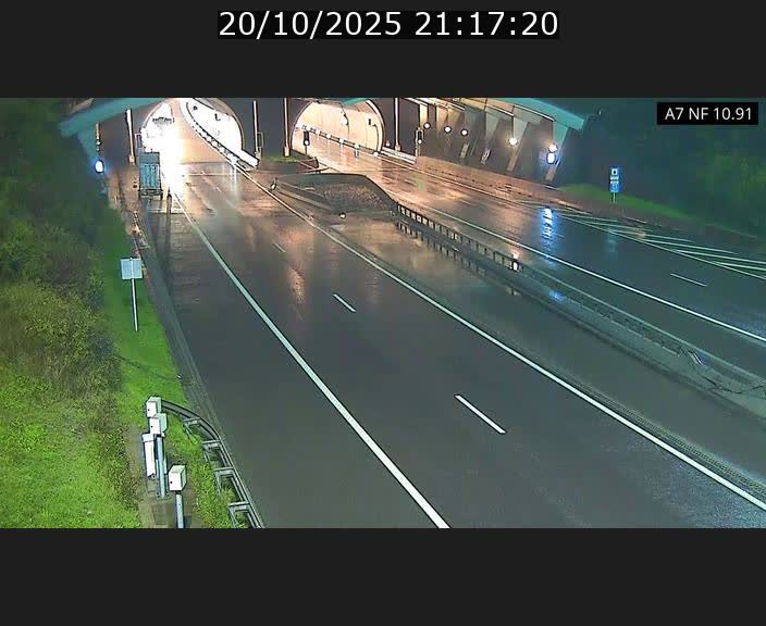 Caméra trafic Luxembourg - A7, Tunnel Gousselerbierg, entrée sud, direction Mersch