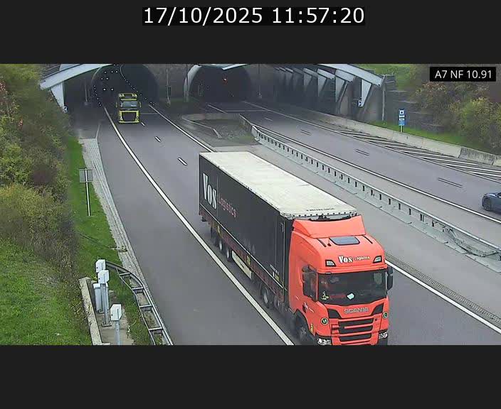Caméra trafic Luxembourg - A7, Tunnel Gousselerbierg, entrée sud, direction Mersch