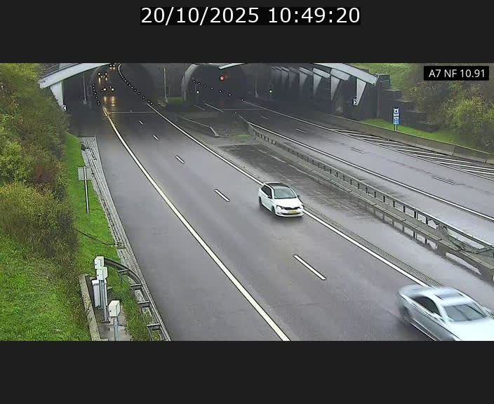 Caméra trafic Luxembourg - A7, Tunnel Gousselerbierg, entrée sud, direction Mersch