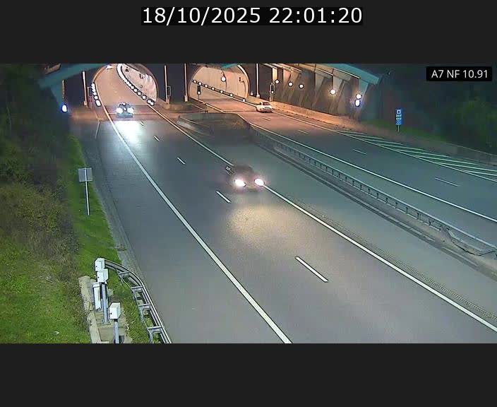 Caméra trafic Luxembourg - A7, Tunnel Gousselerbierg, entrée sud, direction Mersch