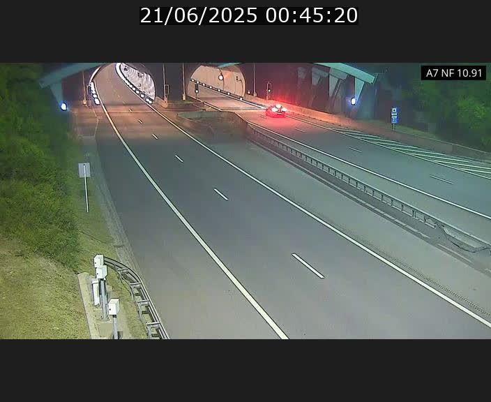 Caméra trafic Luxembourg - A7, Tunnel Gousselerbierg, entrée sud, direction Mersch