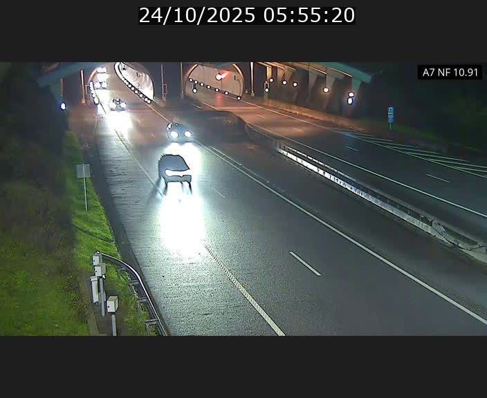 Caméra trafic Luxembourg - A7, Tunnel Gousselerbierg, entrée sud, direction Mersch