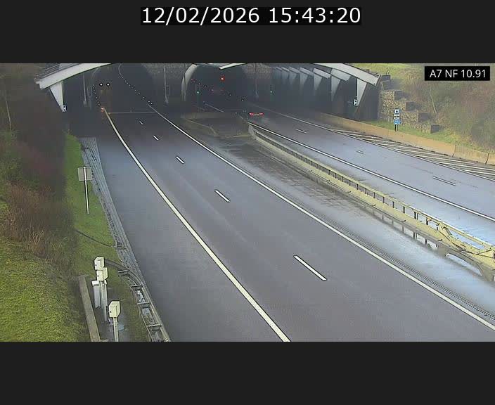 Caméra trafic Luxembourg - A7, Tunnel Gousselerbierg, entrée sud, direction Mersch