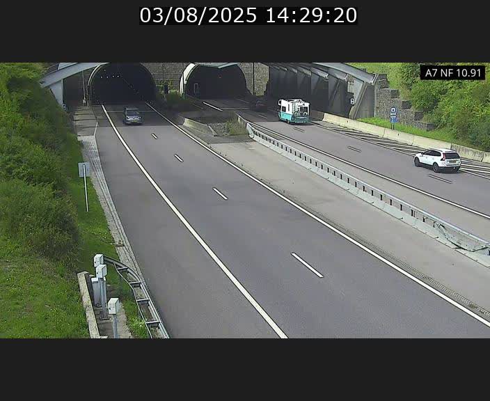 <h2>Caméra trafic Luxembourg - A7, Tunnel Gousselerbierg, entrée sud, direction Mersch</h2>