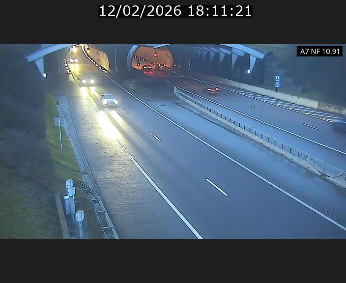 <h2>Caméra trafic Luxembourg - A7, Tunnel Gousselerbierg, entrée sud, direction Mersch</h2>