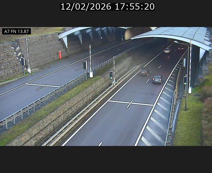 Caméra trafic Luxembourg - A7, Tunnel Gousselerbierg, entrée nord, direction Lorentzweiler