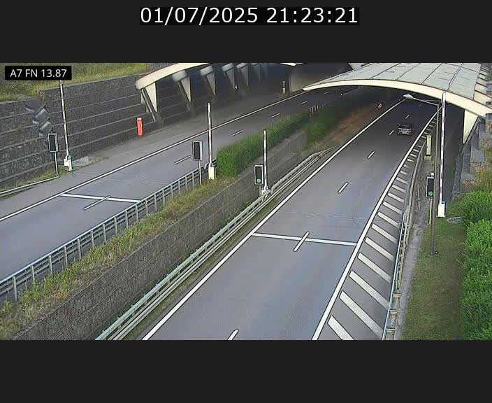 Caméra trafic Luxembourg - A7, Tunnel Gousselerbierg, entrée nord, direction Lorentzweiler