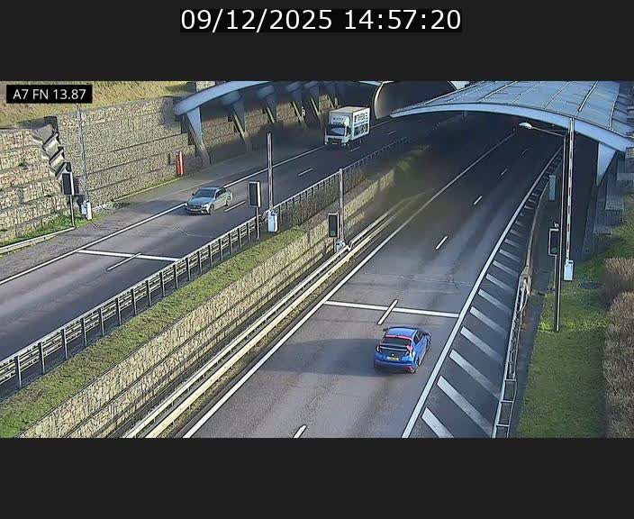 Caméra trafic Luxembourg - A7, Tunnel Gousselerbierg, entrée nord, direction Lorentzweiler