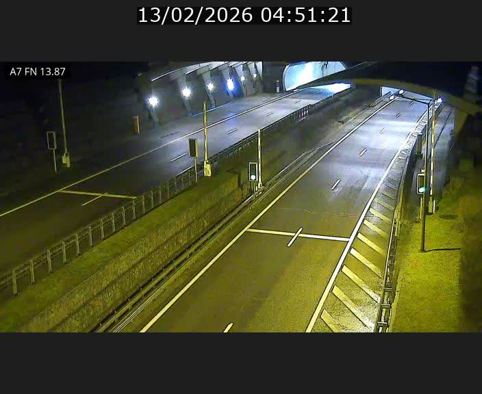 Caméra trafic Luxembourg - A7, Tunnel Gousselerbierg, entrée nord, direction Lorentzweiler