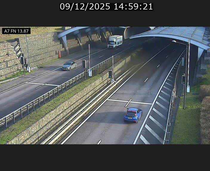 Caméra trafic Luxembourg - A7, Tunnel Gousselerbierg, entrée nord, direction Lorentzweiler