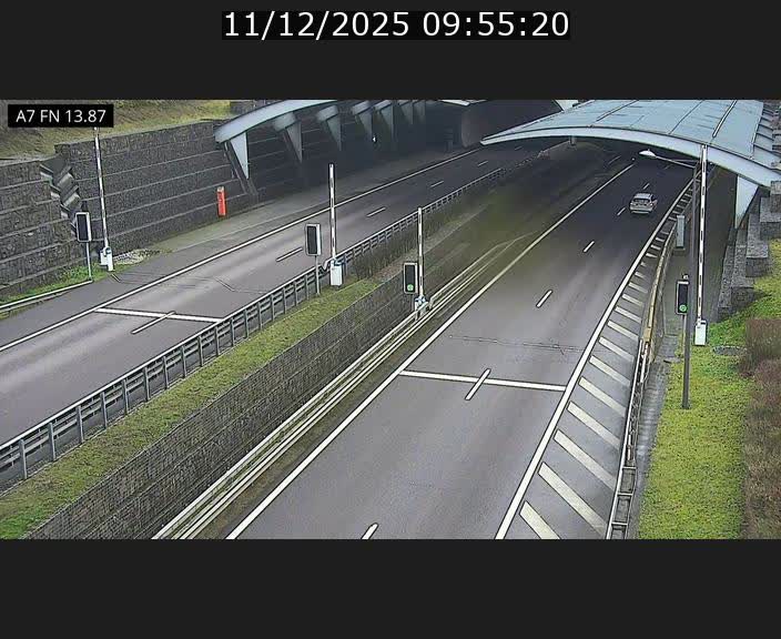 Caméra trafic Luxembourg - A7, Tunnel Gousselerbierg, entrée nord, direction Lorentzweiler