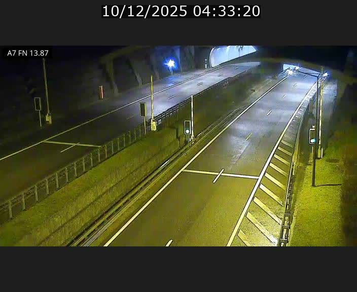 Caméra trafic Luxembourg - A7, Tunnel Gousselerbierg, entrée nord, direction Lorentzweiler