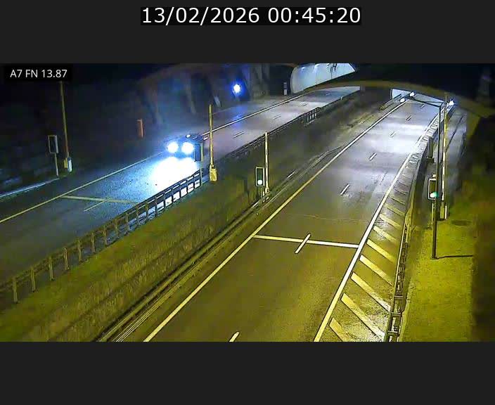 Caméra trafic Luxembourg - A7, Tunnel Gousselerbierg, entrée nord, direction Lorentzweiler