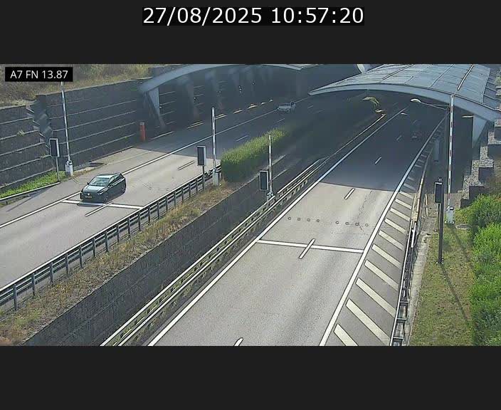 Caméra trafic Luxembourg - A7, Tunnel Gousselerbierg, entrée nord, direction Lorentzweiler