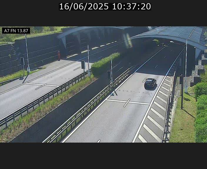Caméra trafic Luxembourg - A7, Tunnel Gousselerbierg, entrée nord, direction Lorentzweiler
