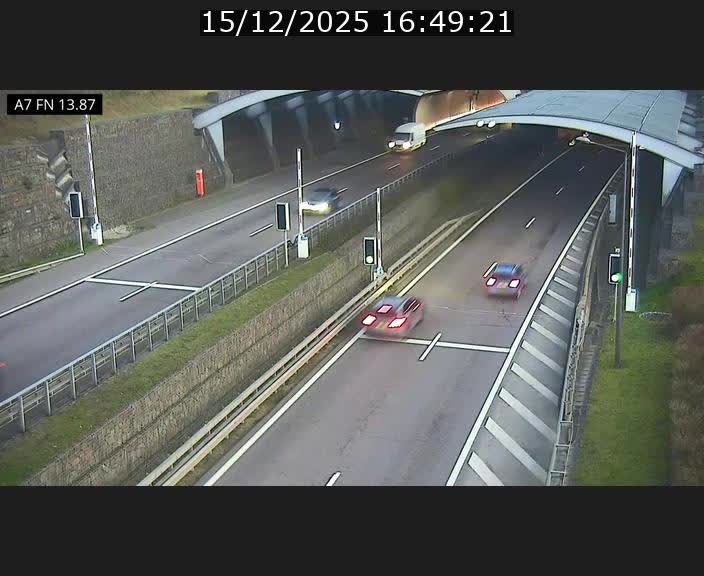 <h2>Caméra trafic Luxembourg - A7, Tunnel Gousselerbierg, entrée nord, direction Lorentzweiler</h2>