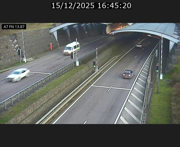<h2>Caméra trafic Luxembourg - A7, Tunnel Gousselerbierg, entrée nord, direction Lorentzweiler</h2>