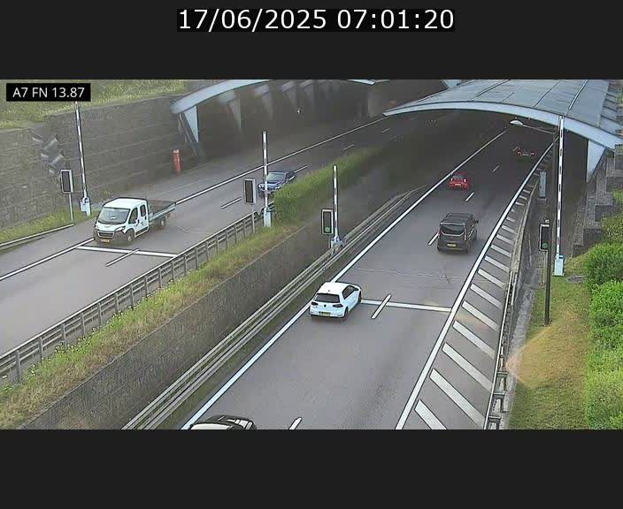 Caméra trafic Luxembourg - A7, Tunnel Gousselerbierg, entrée nord, direction Lorentzweiler