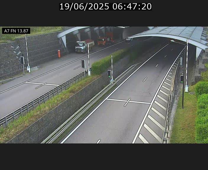 Caméra trafic Luxembourg - A7, Tunnel Gousselerbierg, entrée nord, direction Lorentzweiler