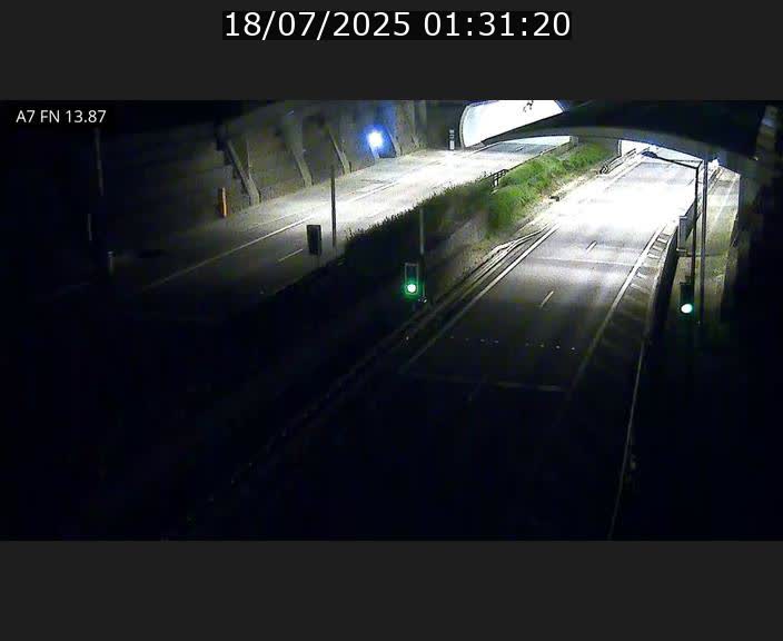 Caméra trafic Luxembourg - A7, Tunnel Gousselerbierg, entrée nord, direction Lorentzweiler