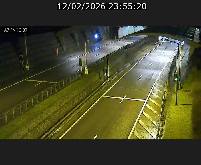 Caméra trafic Luxembourg - A7, Tunnel Gousselerbierg, entrée nord, direction Lorentzweiler