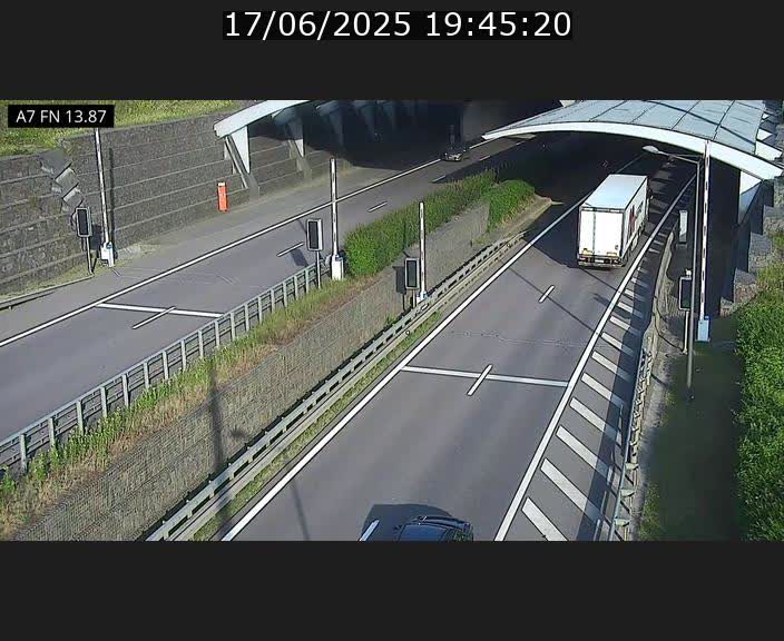 Caméra trafic Luxembourg - A7, Tunnel Gousselerbierg, entrée nord, direction Lorentzweiler