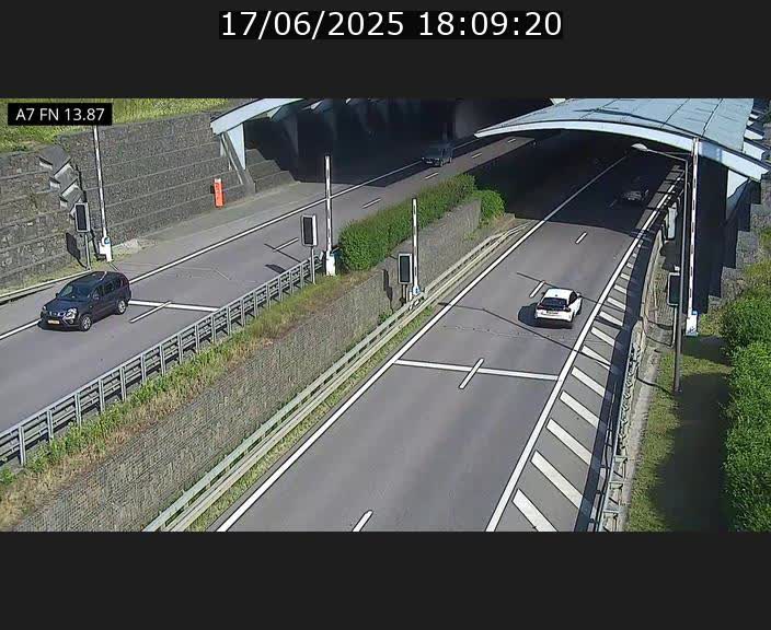 Caméra trafic Luxembourg - A7, Tunnel Gousselerbierg, entrée nord, direction Lorentzweiler