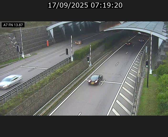 Caméra trafic Luxembourg - A7, Tunnel Gousselerbierg, entrée nord, direction Lorentzweiler