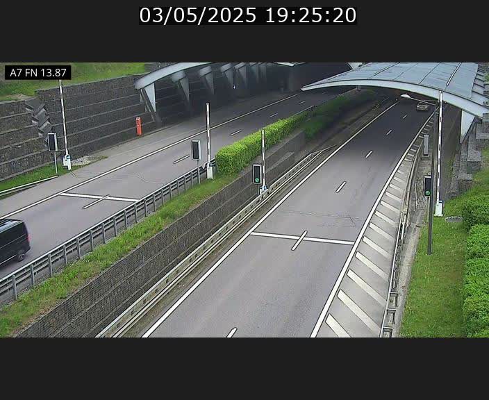 Caméra trafic Luxembourg - A7, Tunnel Gousselerbierg, entrée nord, direction Lorentzweiler