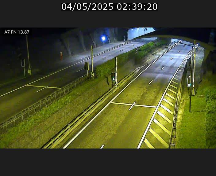 Caméra trafic Luxembourg - A7, Tunnel Gousselerbierg, entrée nord, direction Lorentzweiler