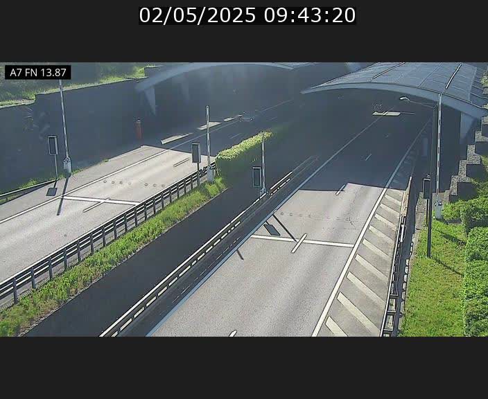 Caméra trafic Luxembourg - A7, Tunnel Gousselerbierg, entrée nord, direction Lorentzweiler