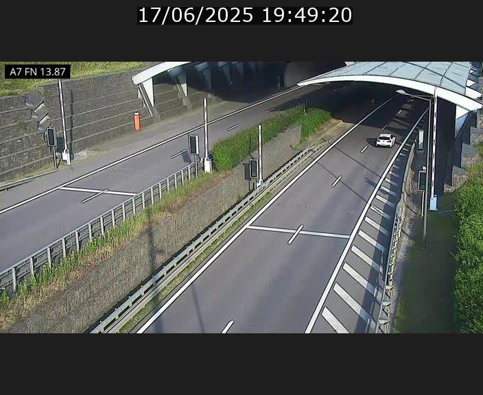 Caméra trafic Luxembourg - A7, Tunnel Gousselerbierg, entrée nord, direction Lorentzweiler