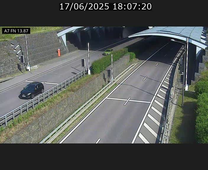 Caméra trafic Luxembourg - A7, Tunnel Gousselerbierg, entrée nord, direction Lorentzweiler
