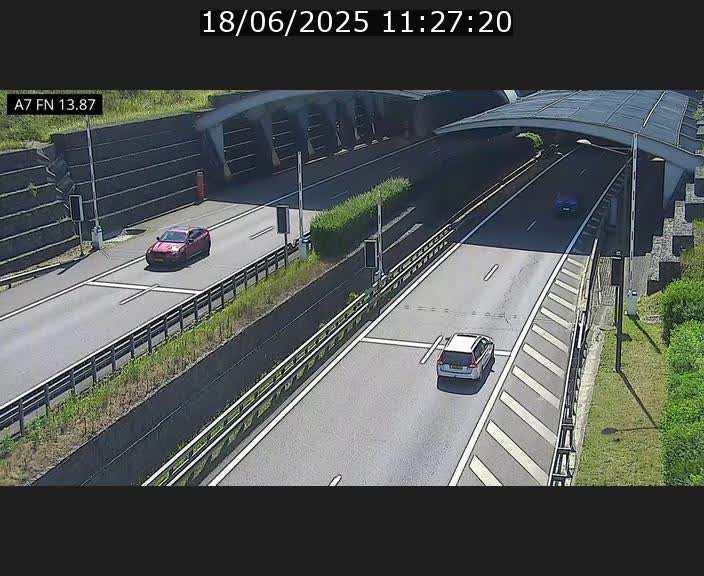 Caméra trafic Luxembourg - A7, Tunnel Gousselerbierg, entrée nord, direction Lorentzweiler
