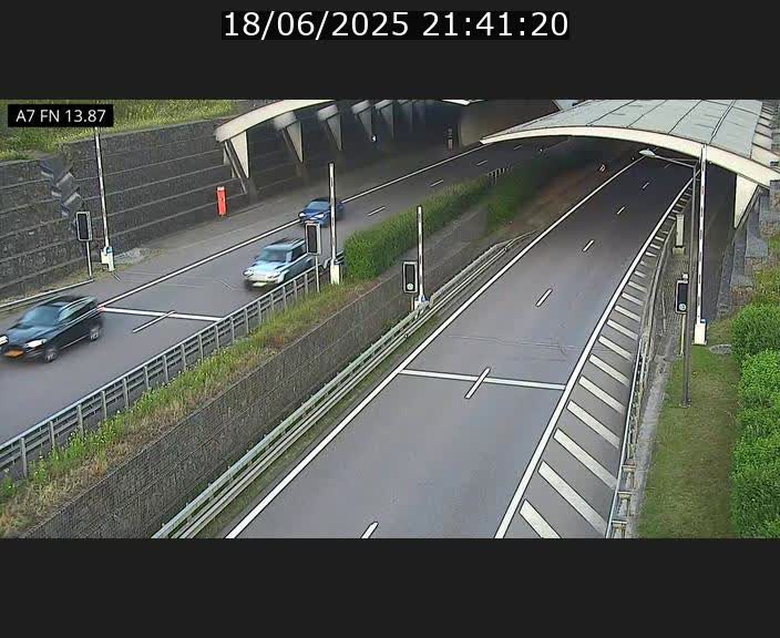 Caméra trafic Luxembourg - A7, Tunnel Gousselerbierg, entrée nord, direction Lorentzweiler