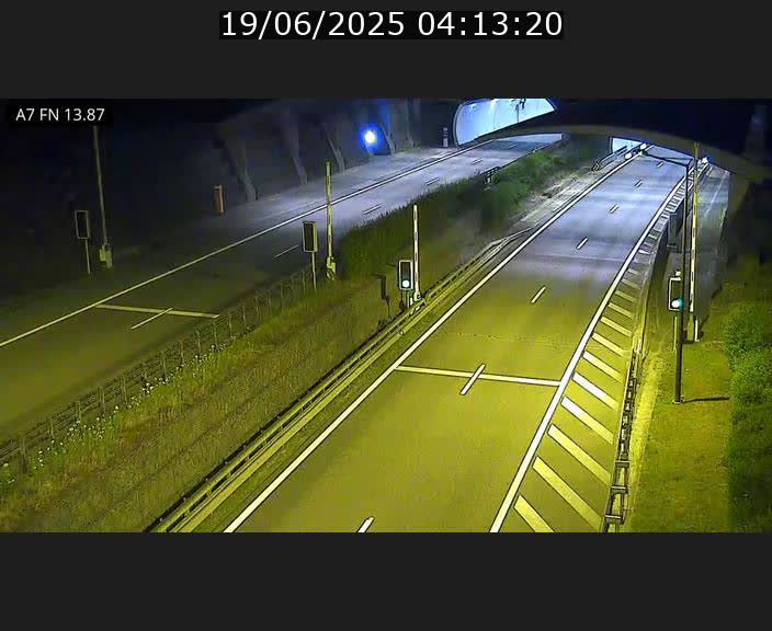 Caméra trafic Luxembourg - A7, Tunnel Gousselerbierg, entrée nord, direction Lorentzweiler