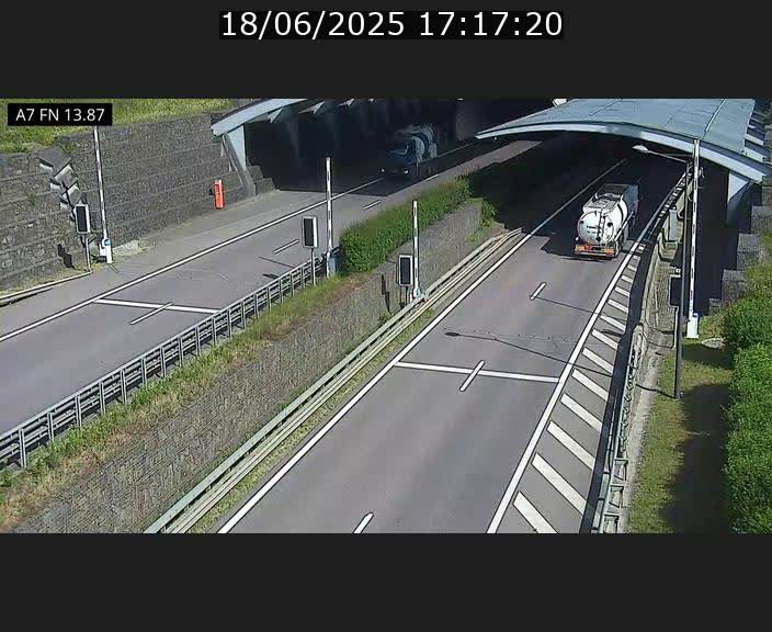 Caméra trafic Luxembourg - A7, Tunnel Gousselerbierg, entrée nord, direction Lorentzweiler