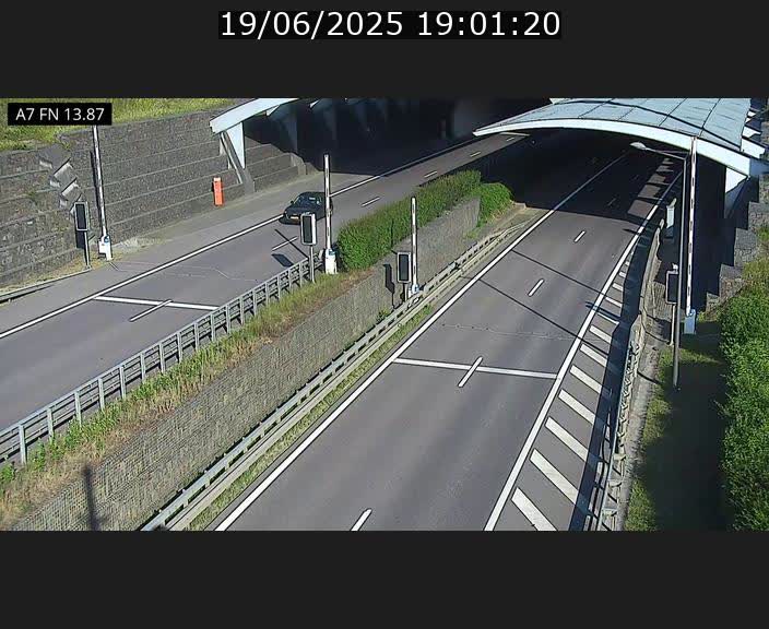 Caméra trafic Luxembourg - A7, Tunnel Gousselerbierg, entrée nord, direction Lorentzweiler
