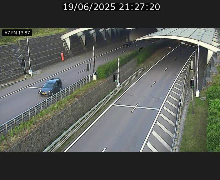 Caméra trafic Luxembourg - A7, Tunnel Gousselerbierg, entrée nord, direction Lorentzweiler