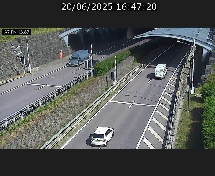 Caméra trafic Luxembourg - A7, Tunnel Gousselerbierg, entrée nord, direction Lorentzweiler