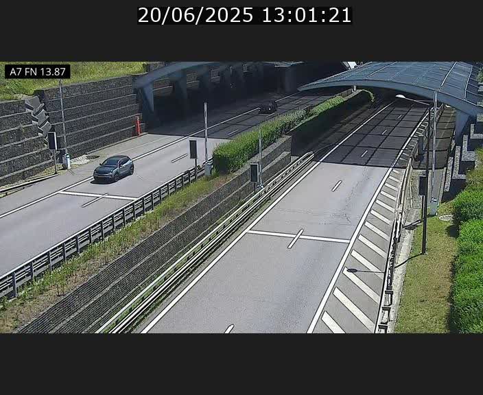 Caméra trafic Luxembourg - A7, Tunnel Gousselerbierg, entrée nord, direction Lorentzweiler