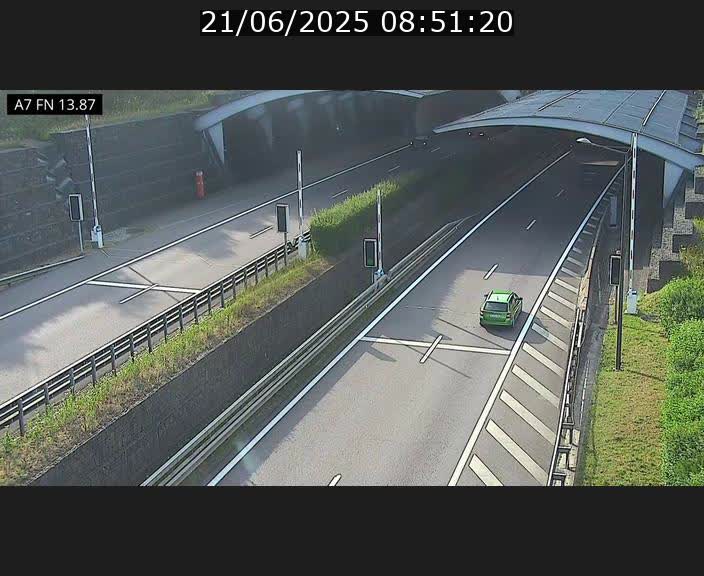Caméra trafic Luxembourg - A7, Tunnel Gousselerbierg, entrée nord, direction Lorentzweiler
