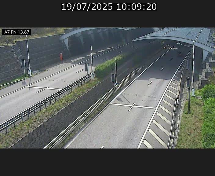 Caméra trafic Luxembourg - A7, Tunnel Gousselerbierg, entrée nord, direction Lorentzweiler
