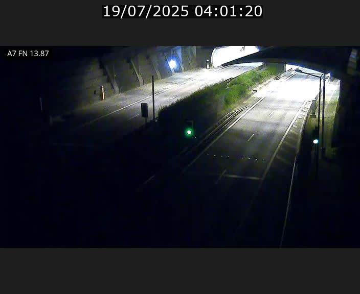 Caméra trafic Luxembourg - A7, Tunnel Gousselerbierg, entrée nord, direction Lorentzweiler