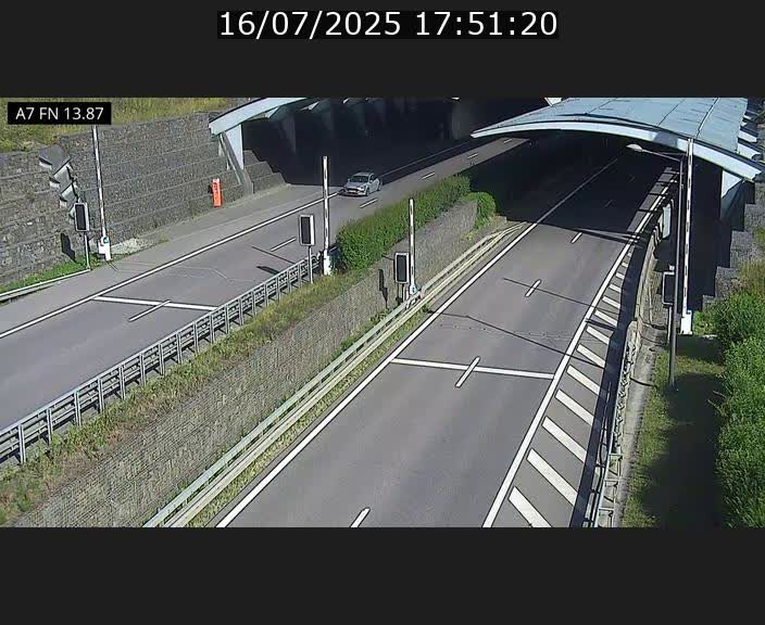 Caméra trafic Luxembourg - A7, Tunnel Gousselerbierg, entrée nord, direction Lorentzweiler