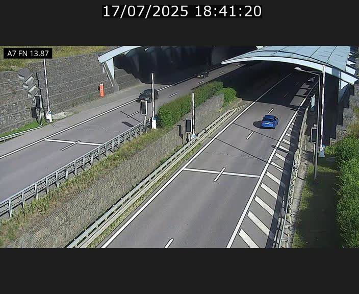 Caméra trafic Luxembourg - A7, Tunnel Gousselerbierg, entrée nord, direction Lorentzweiler