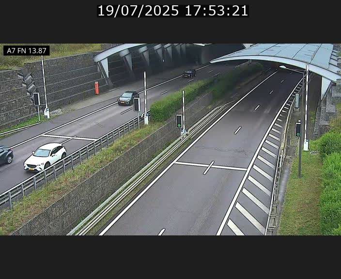 Caméra trafic Luxembourg - A7, Tunnel Gousselerbierg, entrée nord, direction Lorentzweiler