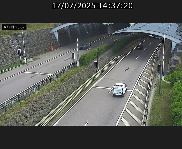 Caméra trafic Luxembourg - A7, Tunnel Gousselerbierg, entrée nord, direction Lorentzweiler